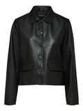 Selected RACCOURCIE - VESTE EN CUIR, Black, highres - 16075236_Black_001.jpg