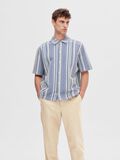 Selected STRIPED SHORT SLEEVED SHIRT, Nautical Blue, highres - 16092777_NauticalBlue_003.jpg