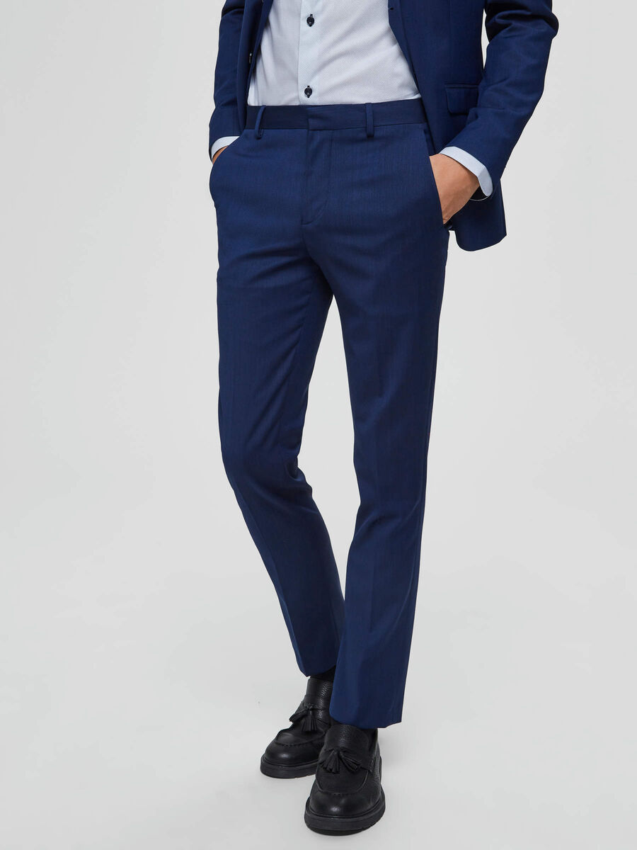Selected SLIM FIT PANTALON, Blue Depths, highres - 16063885_BlueDepths_003.jpg