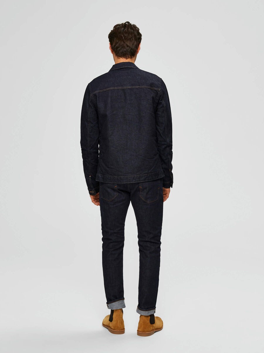 Selected COTON BIOLOGIQUE - VESTE EN JEAN, Dark Blue Denim, highres - 16072825_DarkBlueDenim_004.jpg