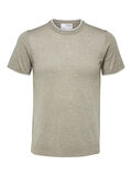 Selected GESTRICKT WOLLMISCHFASER T-SHIRT, Grey Melange, highres - 16079116_GreyMelange_844157_001.jpg