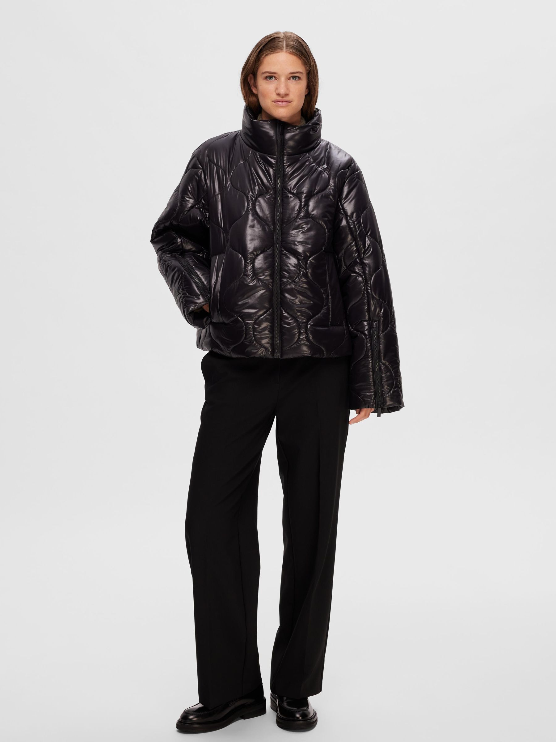 BRILLANTE VESTE MATELASS E Noir SELECTED FEMME