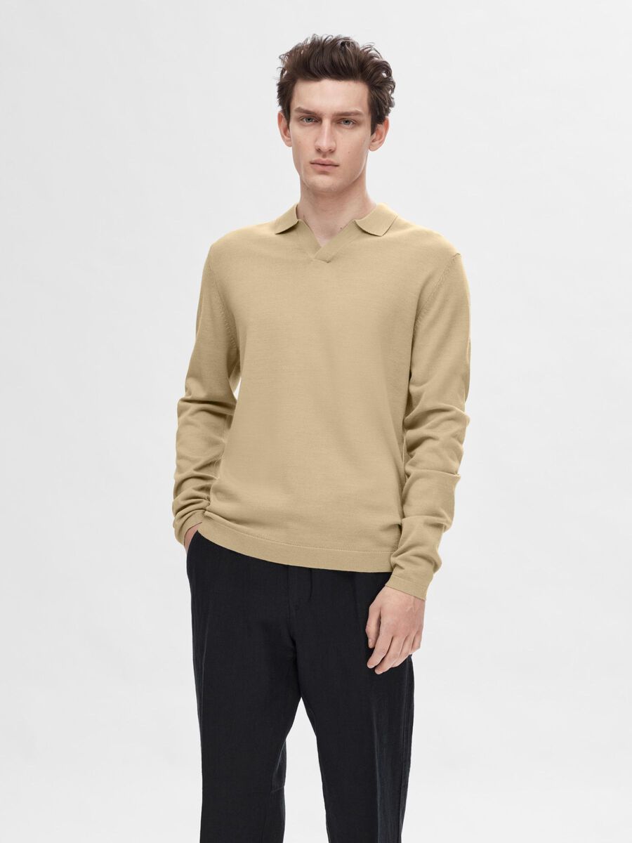 Selected POLO EN MAILLE PULL, Pure Cashmere, highres - 16092666_PureCashmere_003.jpg
