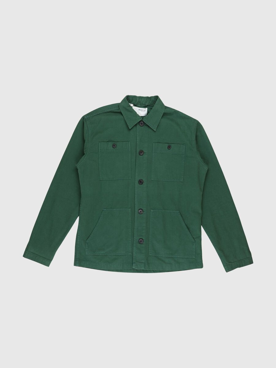 Selected RELAXED OVERSHIRT, Sycamore, highres - 80000216_Sycamore_001.jpg