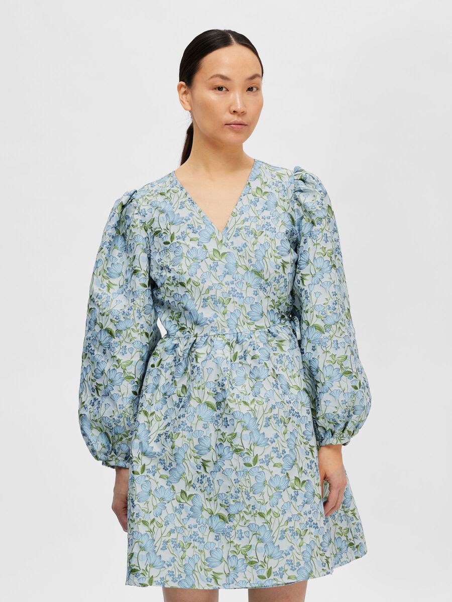 Selected FLORAL JACQUARD WRAP DRESS, Blue Heron, highres - 16089224_BlueHeron_003.jpg