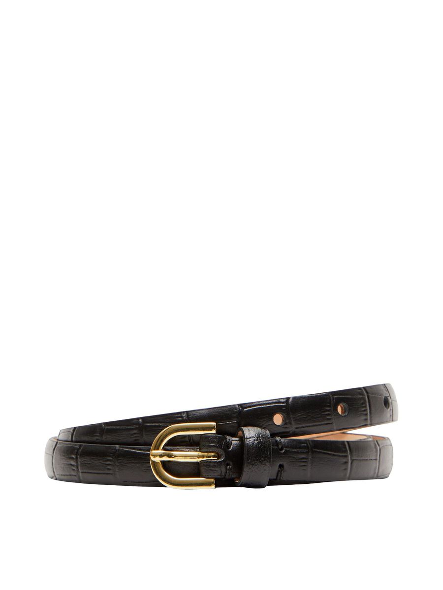 Selected SLANK LEER RIEM, Black, highres - 16093441_Black_001.jpg