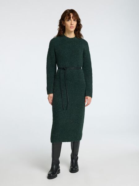 Selected WOOL BLEND MAXI DRESS, Scarab, highres - 16095597_Scarab_003.jpg
