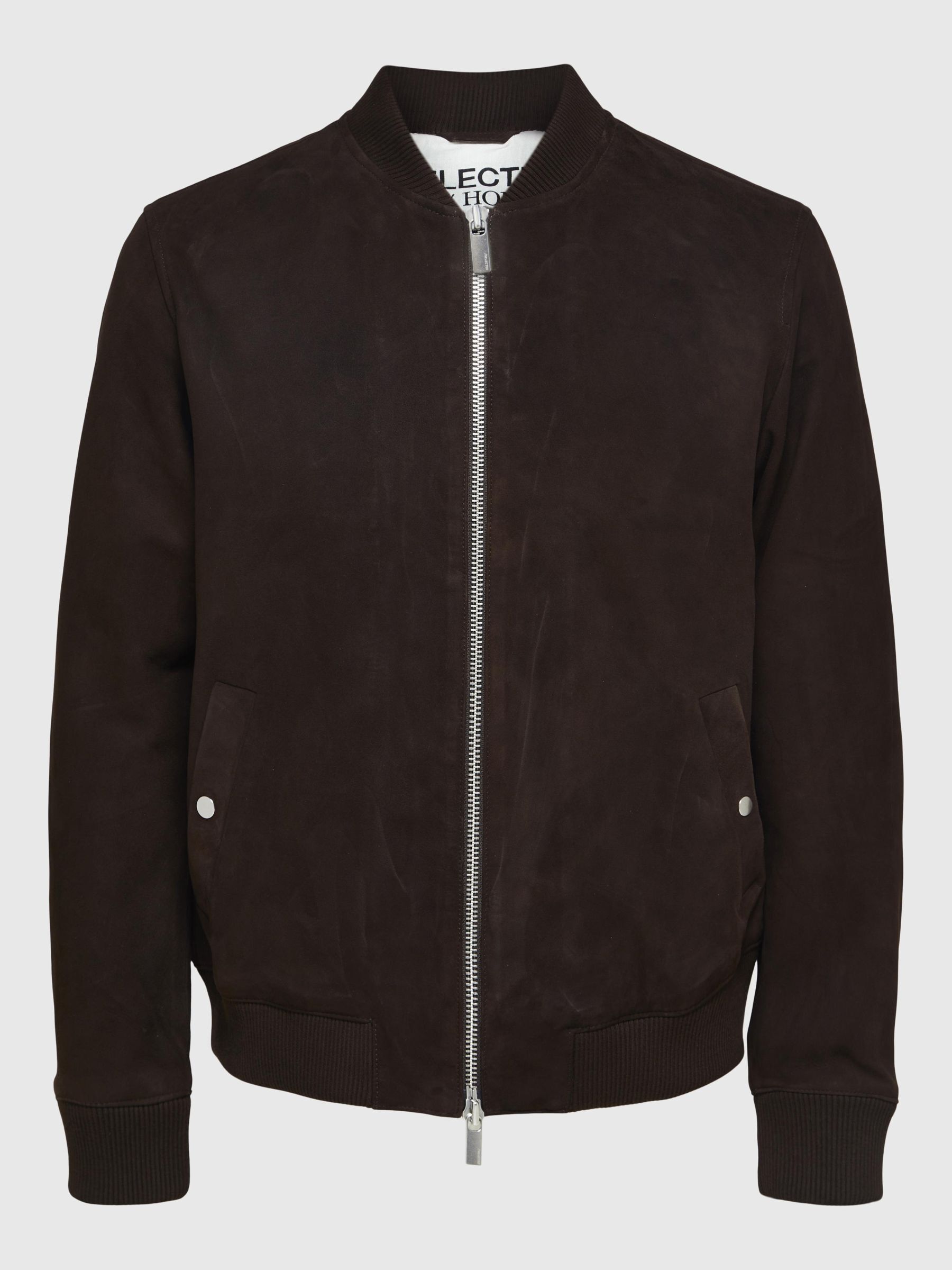 Selected homme suede bomber cheap
