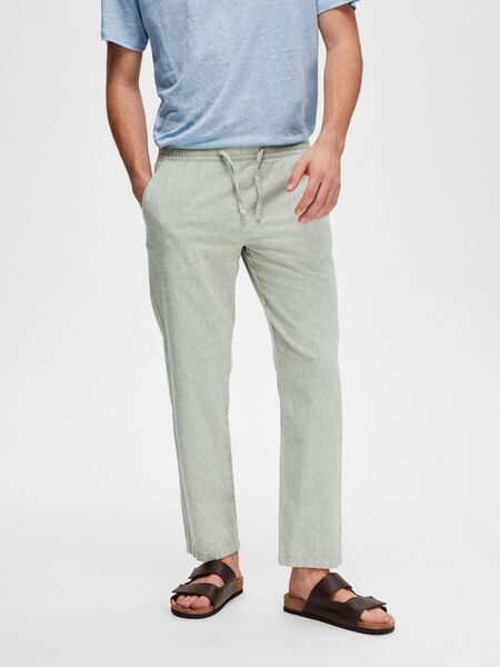 Selected TEJIDO DE LINO PANTALONES, Deep Lichen Green, highres - 16089944_DeepLichenGreen_003.jpg