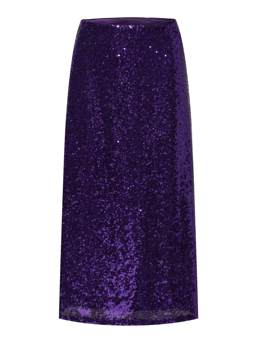 Selected SEQUIN MIDI SKIRT, Acai, highres - 16086215_Acai_001.jpg