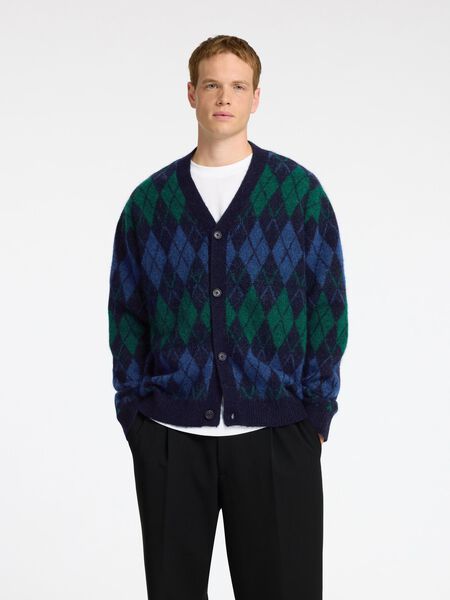 Selected IMPRIMÉ ARGYLE CARDIGAN EN MAILLE, Sky Captain, highres - 16094573_SkyCaptain_1130323_003.jpg