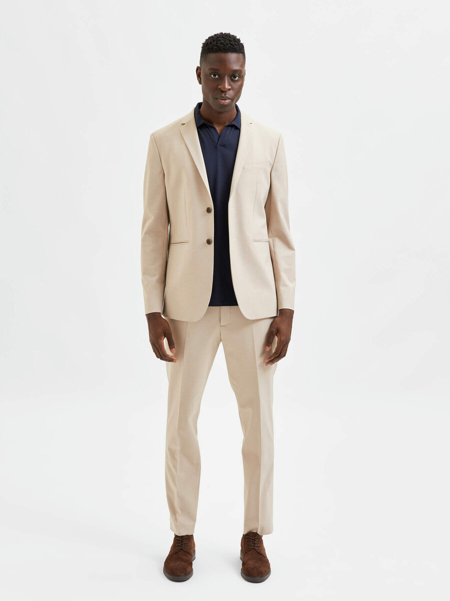 Selected SLIM FIT HABILLÉ BLAZER, Sand, highres - 16083503_Sand_005.jpg