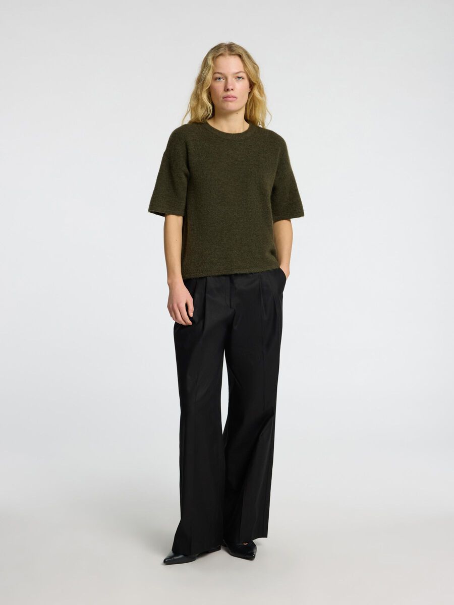 Selected SHORT-SLEEVED WOOL BLEND TOP, Kalamata, highres - 16093048_Kalamata_1090347_005.jpg