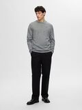 Selected 100% MERINO WOOL CREWNECK JUMPER, Medium Grey Melange, highres - 16094647_MediumGreyMelange_005.jpg