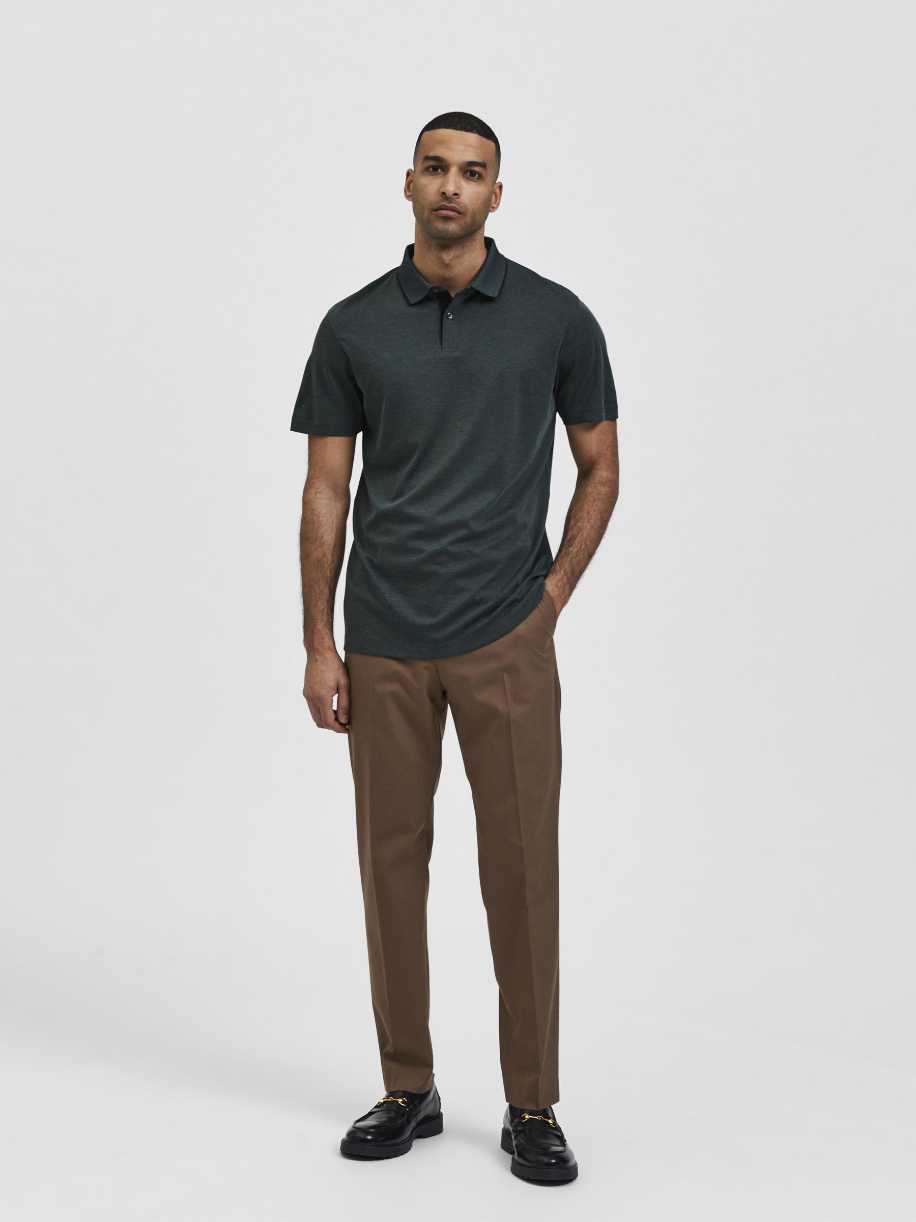 Short sleeved polo shirt | Selected