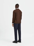 Selected PIMA COTTON CARDIGAN, Shaved Chocolate, highres - 16079571_ShavedChocolate_004.jpg