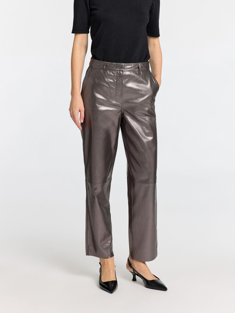 Selected METALLIC LEATHER TROUSERS, Silver, highres - 16095923_Silver_1145886_003.jpg