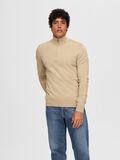 Selected HALF-ZIP KNITTED JUMPER, Kelp, highres - 16074687_Kelp_779218_003.jpg