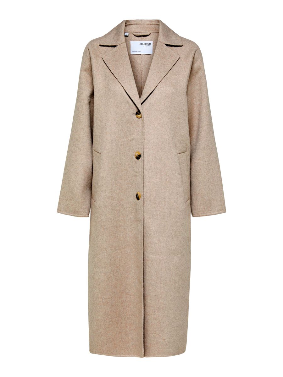 Selected CLASSIC WOOL BLEND COAT, Sandshell, highres - 16085106_Sandshell_940567_001.jpg