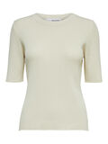 Selected RIBBED KNITTED TOP, Birch, highres - 16084394_Birch_001.jpg