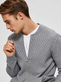 Selected ØKOLOGISK BOMULDS - STRIKKET CARDIGAN, Medium Grey Melange, highres - 16073419_MediumGreyMelange_008.jpg