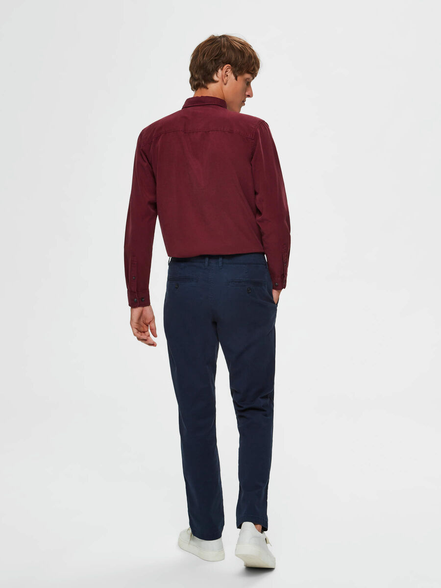 Selected 196 STRAIGHT FIT FLEX CHINOS, Dark Sapphire, highres - 16074057_DarkSapphire_004.jpg