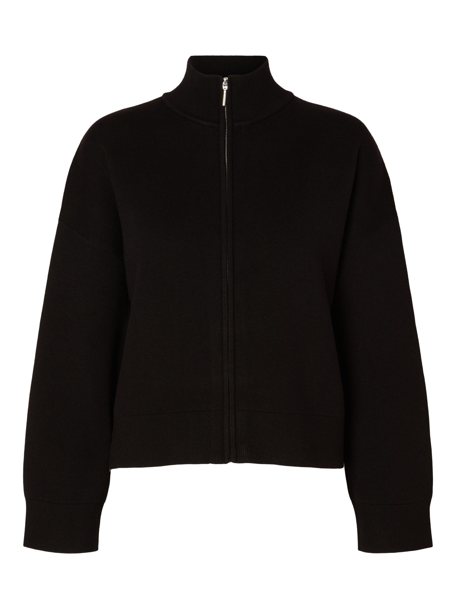 Zip up black cardigan on sale