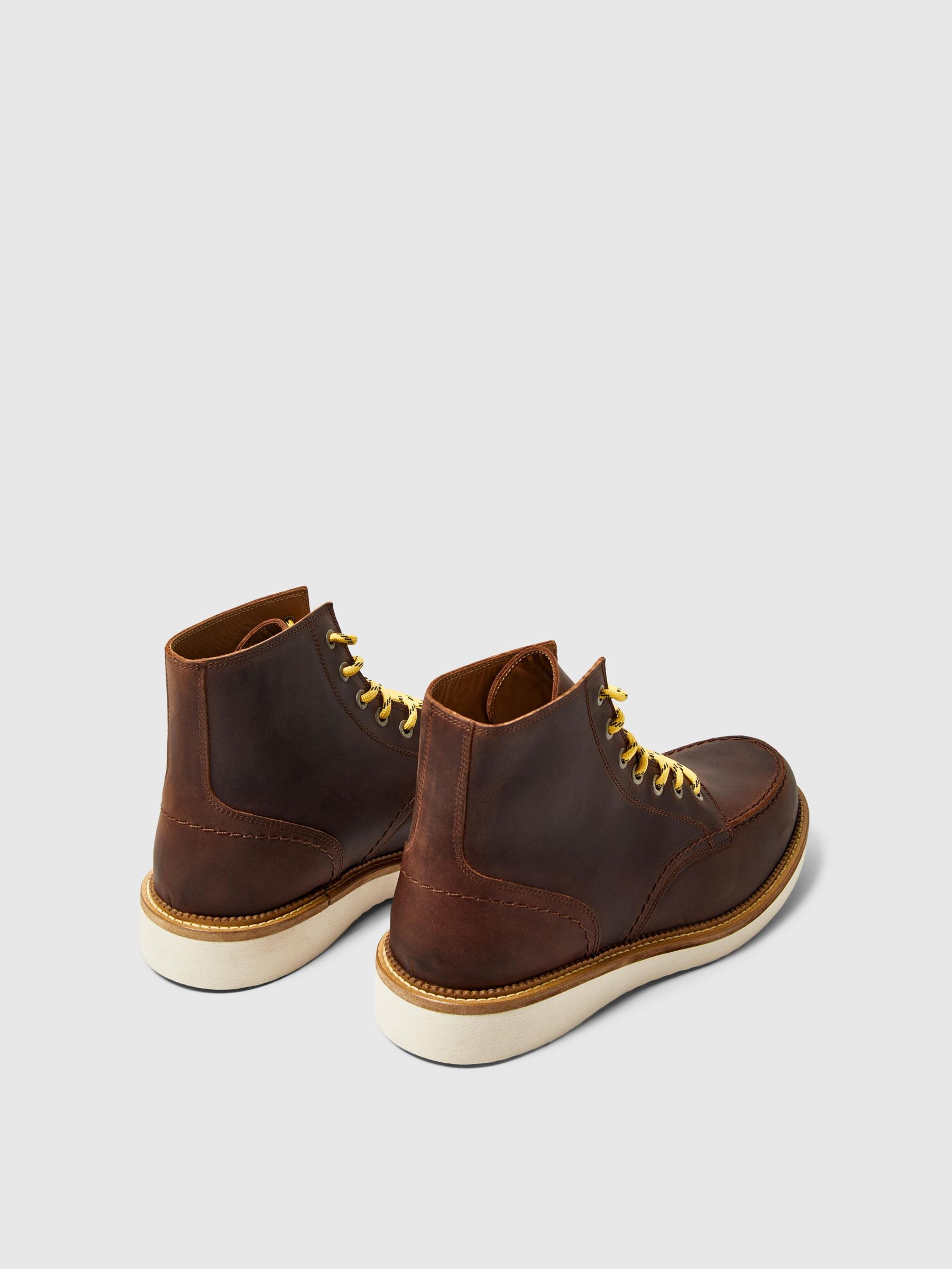 Selected homme leather hiker boots on sale