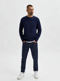 Selected CREW NECK STRIKTRØJE, Navy Blazer, highres - 16082448_NavyBlazer_901178_005.jpg