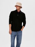 Selected PLISSÉ PLEATED POLO SHIRT, Black, highres - 16093347_Black_008.jpg