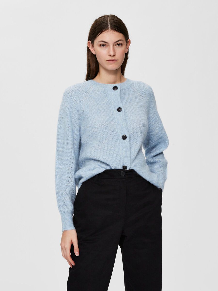 Selected LANGÄRMELIGER STRICKJACKE, Cashmere Blue, highres - 16074481_CashmereBlue_003.jpg