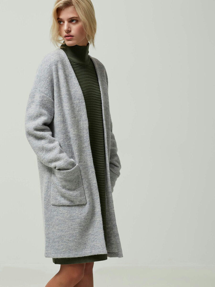 Selected MERINOWOLL- STRICKJACKE, Light Grey Melange, highres - 16054455_LightGreyMelange_003.jpg