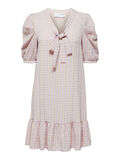 Selected CHECKED PUFF SLEEVED DRESS, Dusty Pink, highres - 16084032_DustyPink_922229_001.jpg