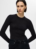 Selected VISCOSE BLEND KNITTED TOP, Black, highres - 16094756_Black_008.jpg