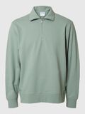Selected 100% COTTON ZIPPED SWEATSHIRT, Iceberg Green, highres - 16095732_IcebergGreen_001.jpg