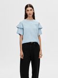 Selected EN COTON À VOLANTS T-SHIRT, Cashmere Blue, highres - 16079837_CashmereBlue_003.jpg