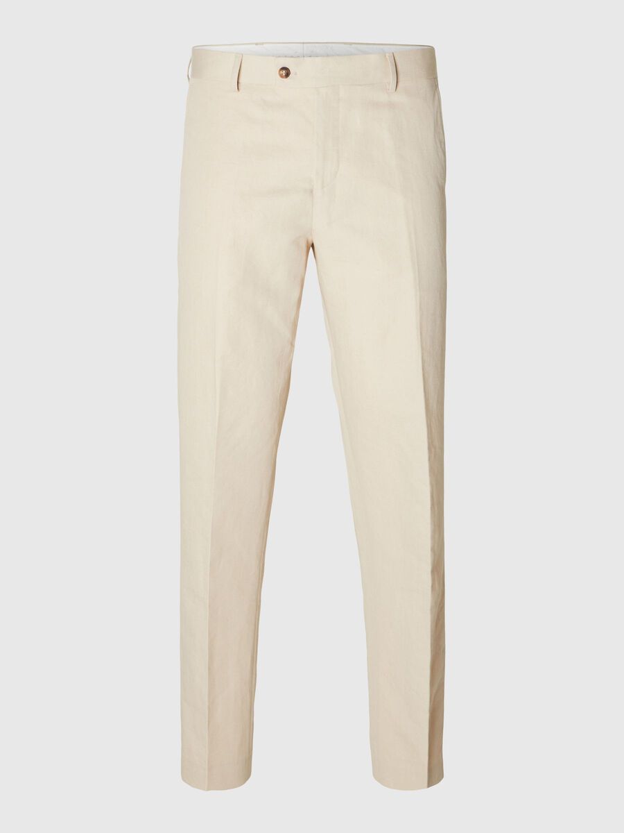 Selected STRAIGHT FIT SUIT TROUSERS, Sand, highres - 16095463_Sand_001.jpg