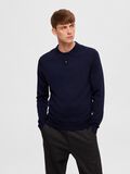 Selected KNITTED POLO SHIRT, Navy Blazer, highres - 16090149_NavyBlazer_1039463_003.jpg