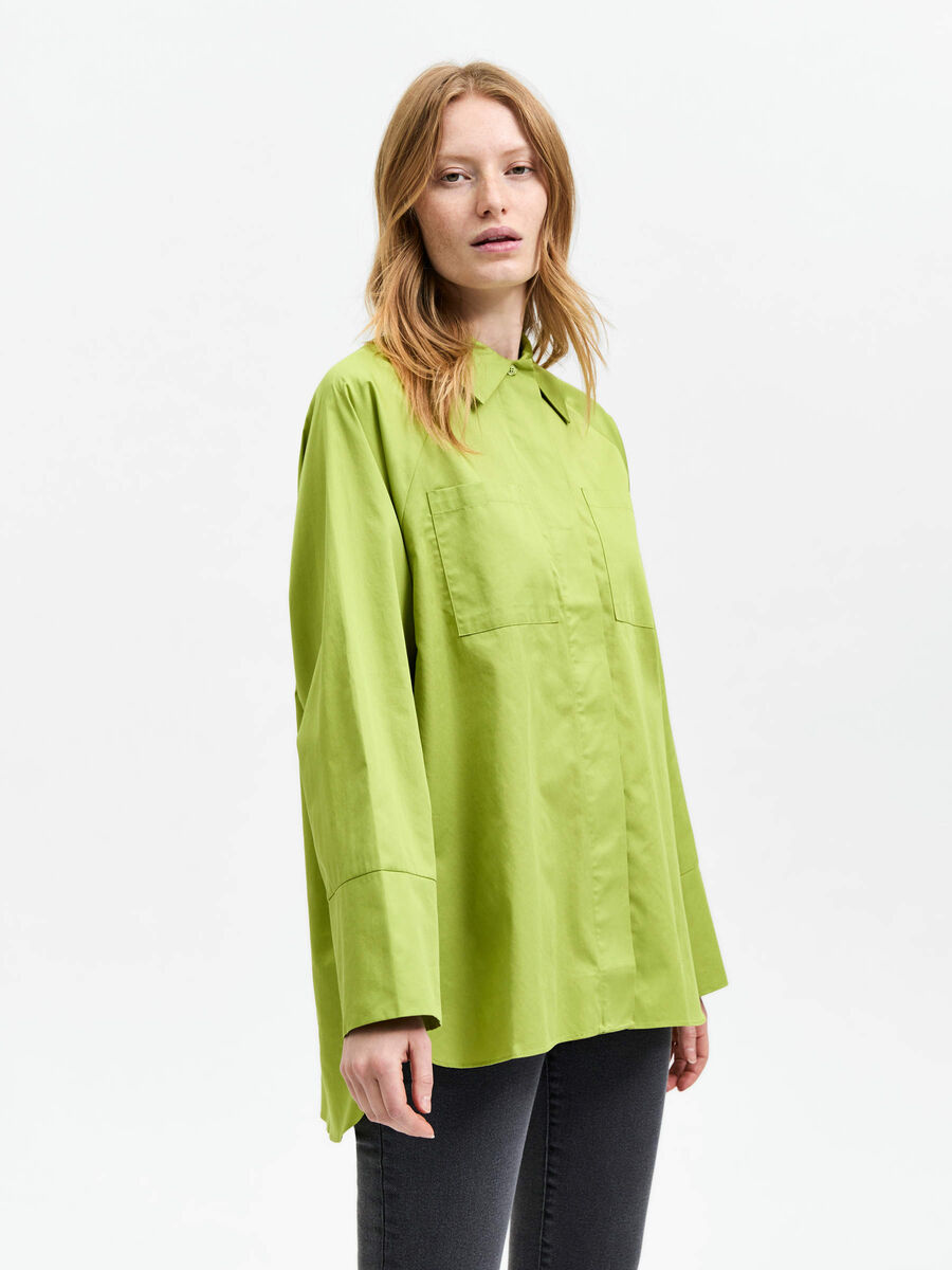 Selected OVERSIZED SHIRT, Dark Citron, highres - 16085584_DarkCitron_003.jpg