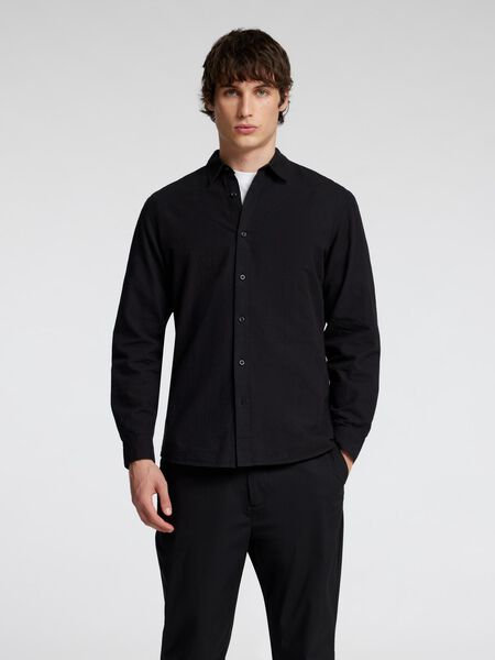 Selected À MANCHES LONGUES CHEMISE, Black, highres - 16078867_Black_003.jpg