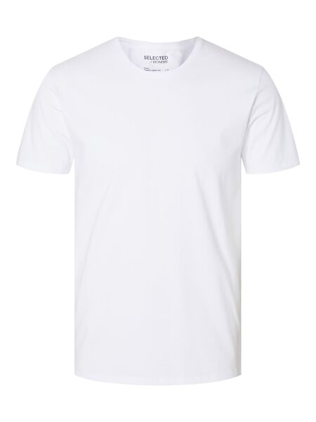 Selected MANCHES COURTES T-SHIRT, Bright White, highres - 16073457_BrightWhite_001.jpg