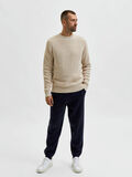 Selected CREW NECK KNITTED PULLOVER, Oatmeal, highres - 16082448_Oatmeal_901189_005.jpg