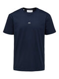 Selected SHORTSLEEVE T-SHIRT, Dark Sapphire, highres - 16081955_DarkSapphire_001.jpg