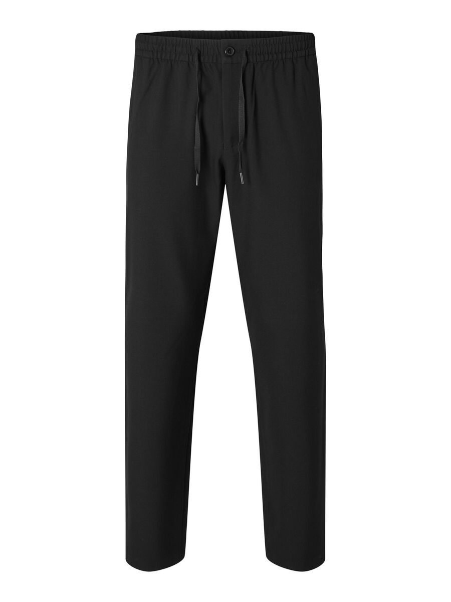 Selected 196 STRAIGHT FIT TROUSERS, Black, highres - 16094297_Black_001.jpg