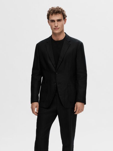 Selected 100% HEMP BLAZER, Black, highres - 16092959_Black_003.jpg