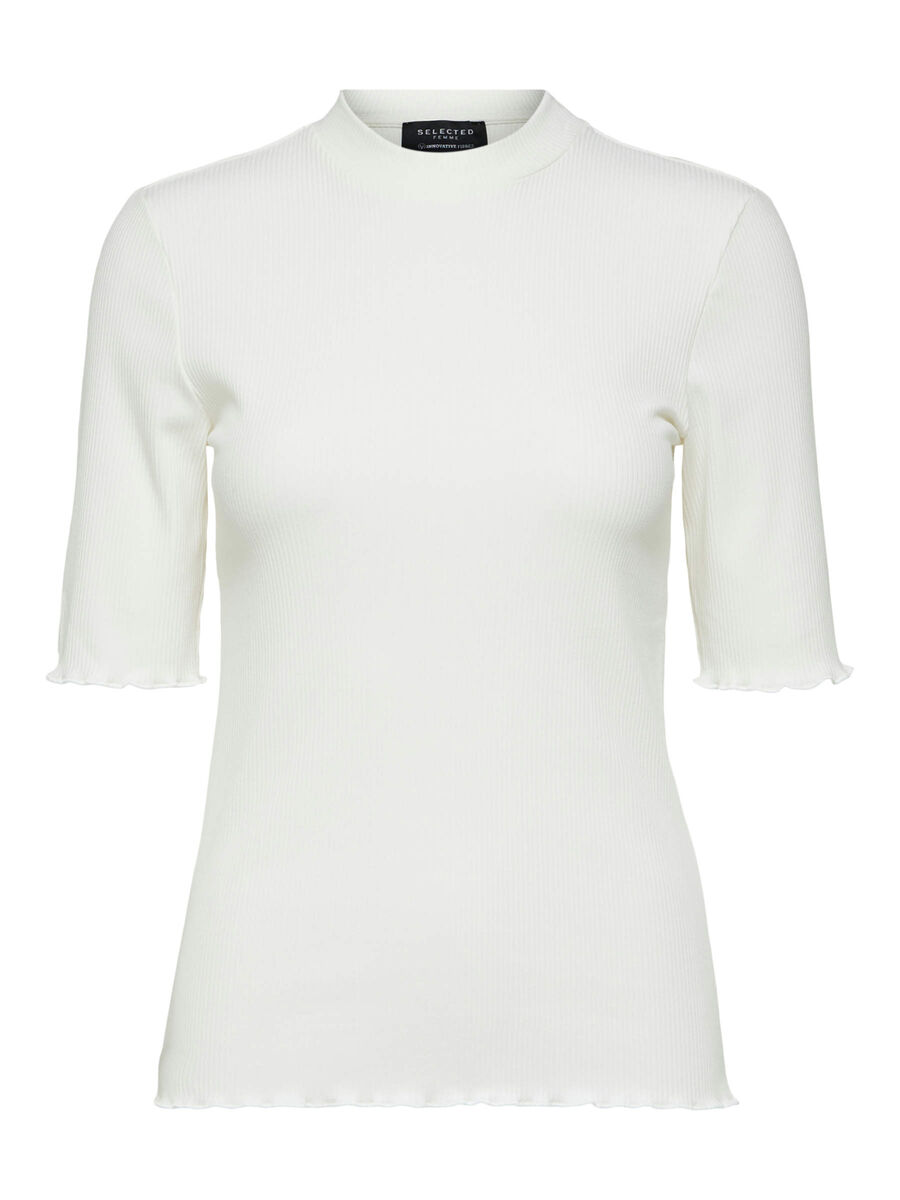 Selected RIBSTRIKKET T-SHIRT, Snow White, highres - 16077383_SnowWhite_001.jpg