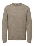 Selected CREW NECK - PULLOVER, Sand, highres - 16062814_Sand_816489_001.jpg