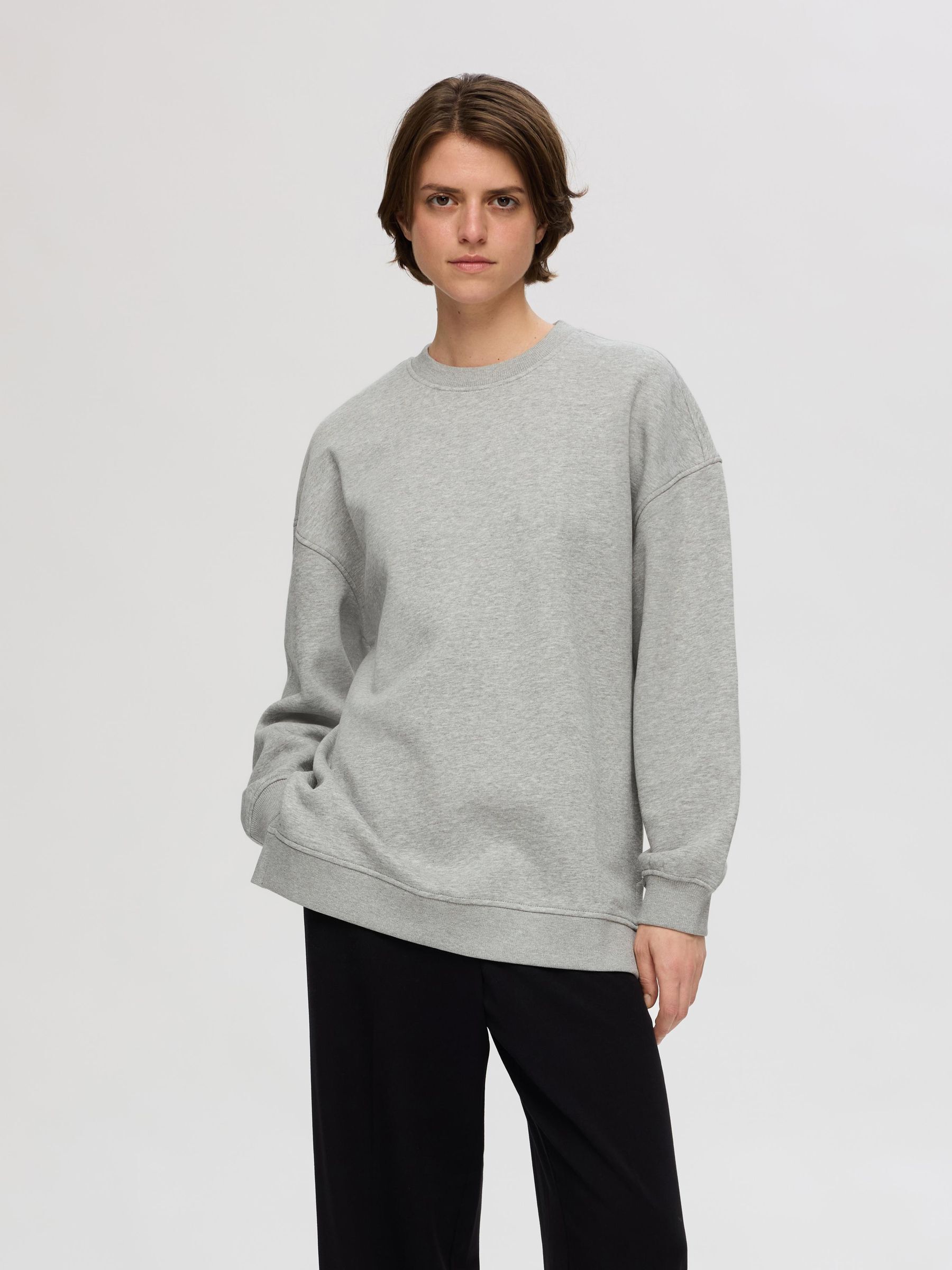 LONG SWEAT SHIRT Gris SELECTED FEMME
