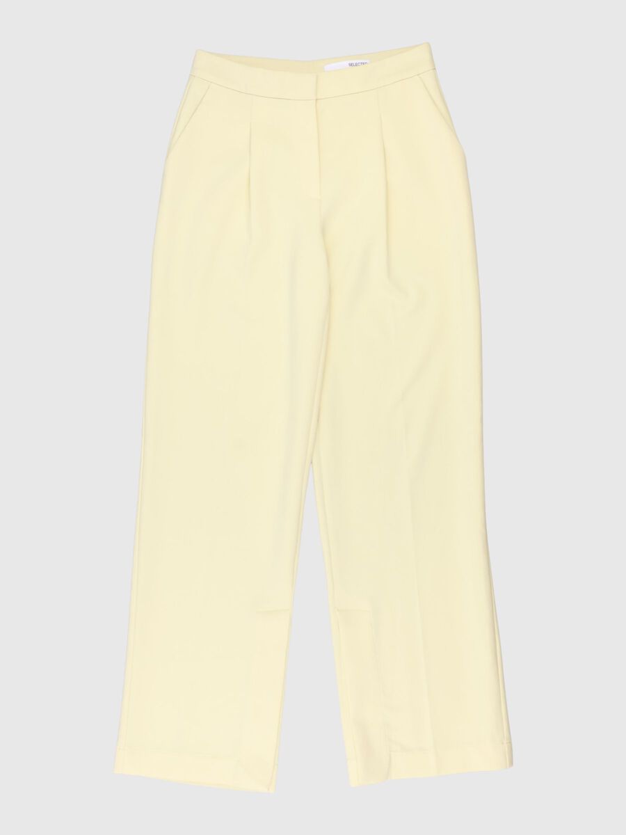 Selected FLARED TROUSERS, Double Cream, highres - 80000202_DoubleCream_001.jpg