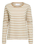 Selected STRIBET PETITE T-SHIRT, Tannin, highres - 16084801_Tannin_933619_001.jpg